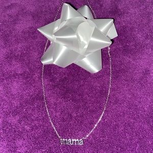 Sterling Silver 925 Mama 18” extended Necklace.